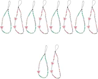 Amosfun 10 Peças Tiras De Telefone Celular Colhedores De Chave Cordas De Suspensão De Celular Cordão De Celular Com Contas Charme De Telefone Celular Colhedores De Telefone Colhedores De