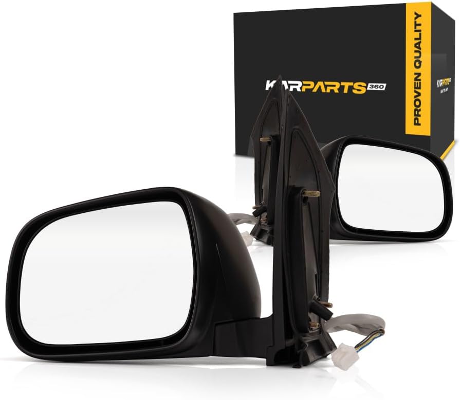 For Toyota Sienna 2004-2010 Door Mirror Driver and Passenger Side | Pair | Power | Heated | Paint To Match | Replacement For TO1320205, TO1321205 | 87940AE020, 87910AE020