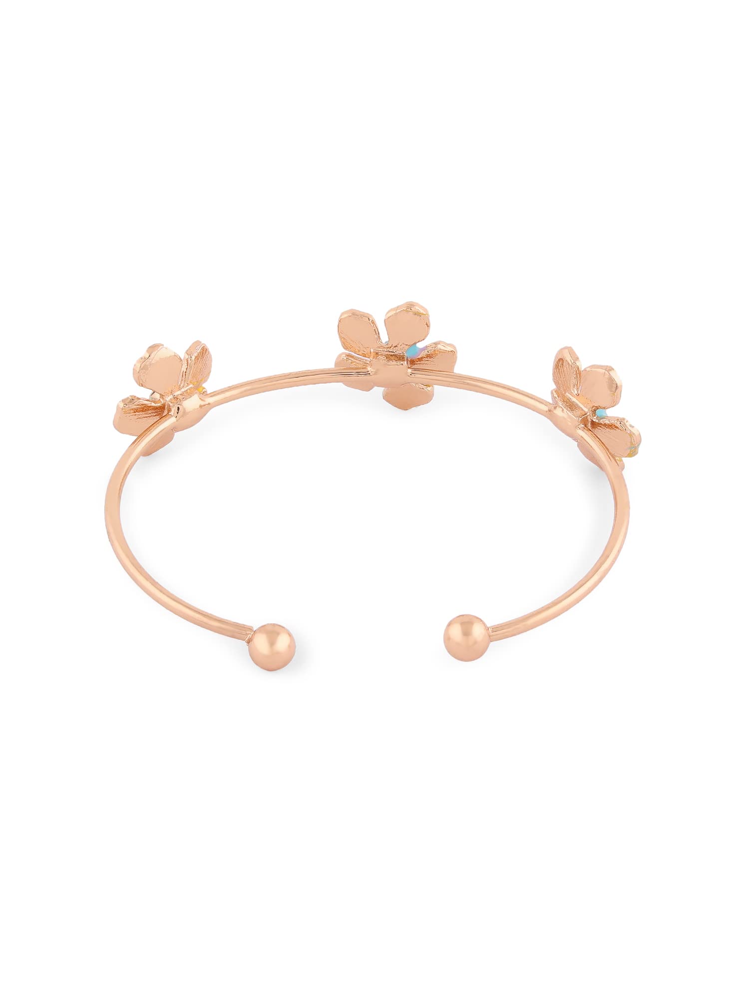 Set of 3 Floral Stack Bracelets, Pastel Colors
