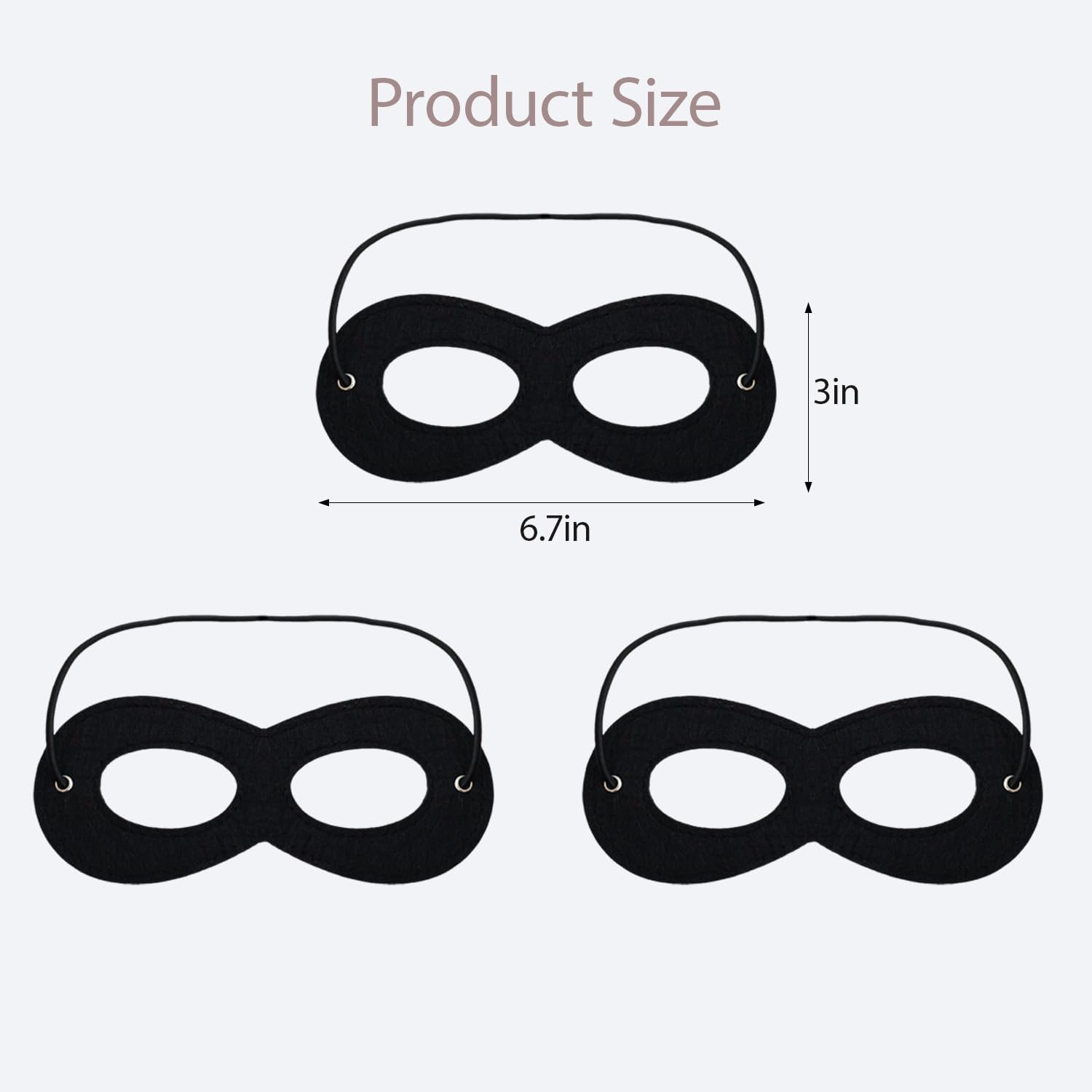 Black Felt Eye Mask Halloween Mask for Adult Costumes Mask Halloween Masks for Men Women Kids Party Cosplay Dress Up - Image 2