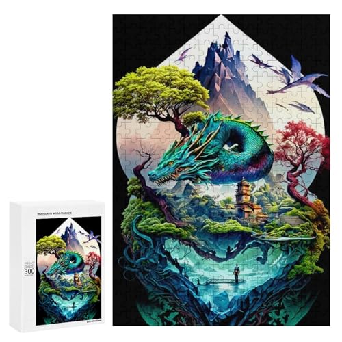 Puzzles pour adultes 300 pièces Dragon's Heartland Fantasy Puzzles pour adultes : jeux amusants et cadeaux amusants pour les amis et la famille 300 pièces