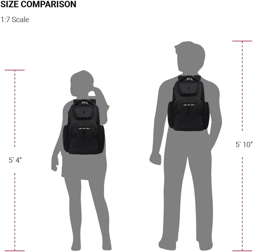 SwissGear Gaming Laptop Backpack with Charger Port (USB), Blue/Black - Image 7