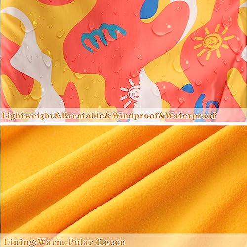 Happy Cherry Toddler Boy Girl Fleece Lined Jackets Waterproof Hooded Windbreaker Coat for Winter Fall 20232