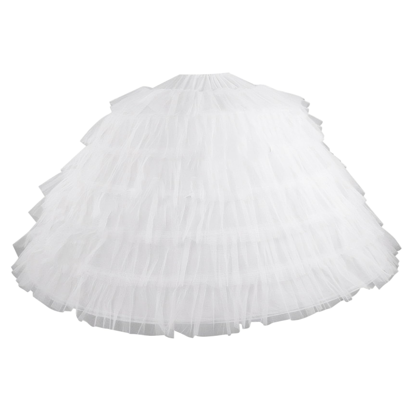 Jupon Jupe 6 Cerceaux Jupon Tulle 43 Pouces de Long Jupons pour Femmes sous la Robe Jupe de mariée réglable pour Robe Bal Mariage Cérémonie Bal..