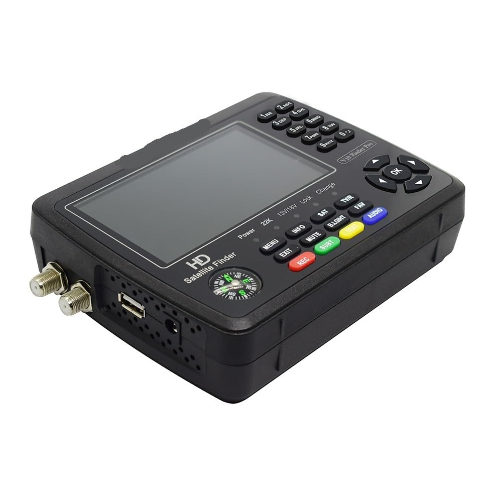 Medidor de Campo TDT, Medidor de TV satelital V10 Finder Pro de 4,3 pulgadas DVB-S/S2/S2X/T/T2/C/H.265+AHD (8 MP) PK ST-5150 V8 Finder Pro 2 V9