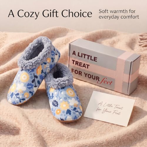 Image of The Metluks Womens Slippers Indoor Soft Sole Slipper Socks | Fuzzy sherpa lining, warm winter comfort, non slip grippers, flexible feel, washable, cozy home wear
