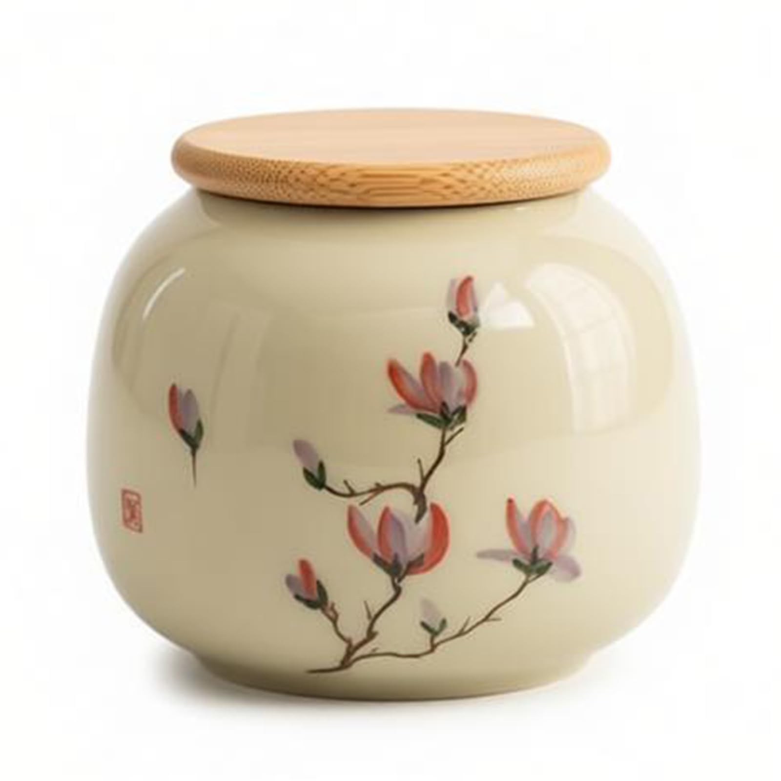 UpGBRF Ceramic Food Storage Jar 250Ml Coffee Canister with Lid Cookie Jar,C