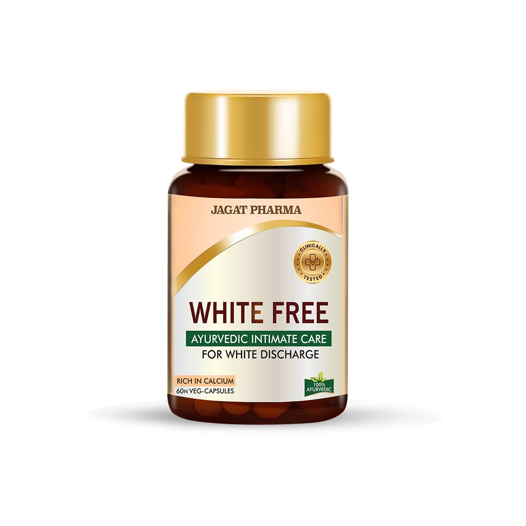 Jagat Pharma White Free Capsules For Healthy White Discharge | Prevents UTI and Yeast Infection | Reduces Itching, Burning, Odour | Balances pH 60 Caps (B09XH9K11K) Amazon Price History, Amazon Price Tracker