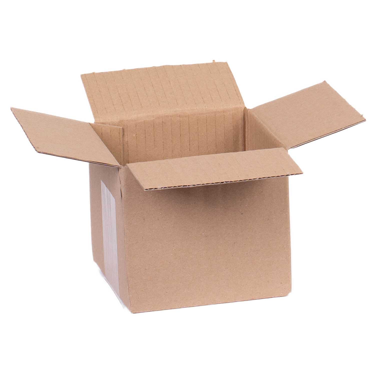 smiley pack 300 Stück Faltkartons 113 x 113 x 100 mm braun | Versandkarton aus Wellpappe 1 wellig – Verpackungskarton – Pappkarton – Versandbox für Paket & Päckchen