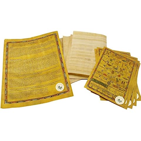 10 Blank Egyptian Papyrus Sheets for Art Projects and Schools Inch 4x6 inch (10x15 Cm) Cover