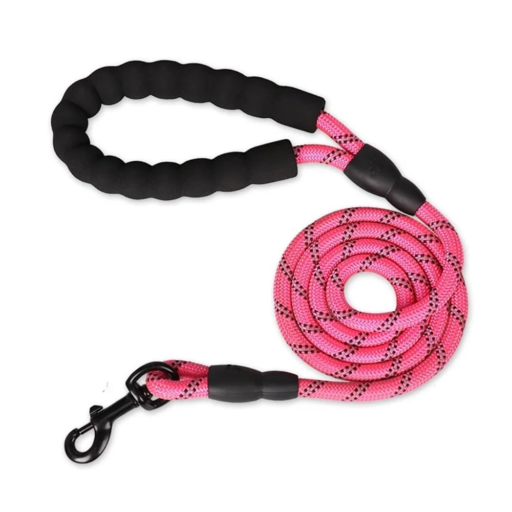 Longe pour chien de 3m rose pour balades et éducation au rappel