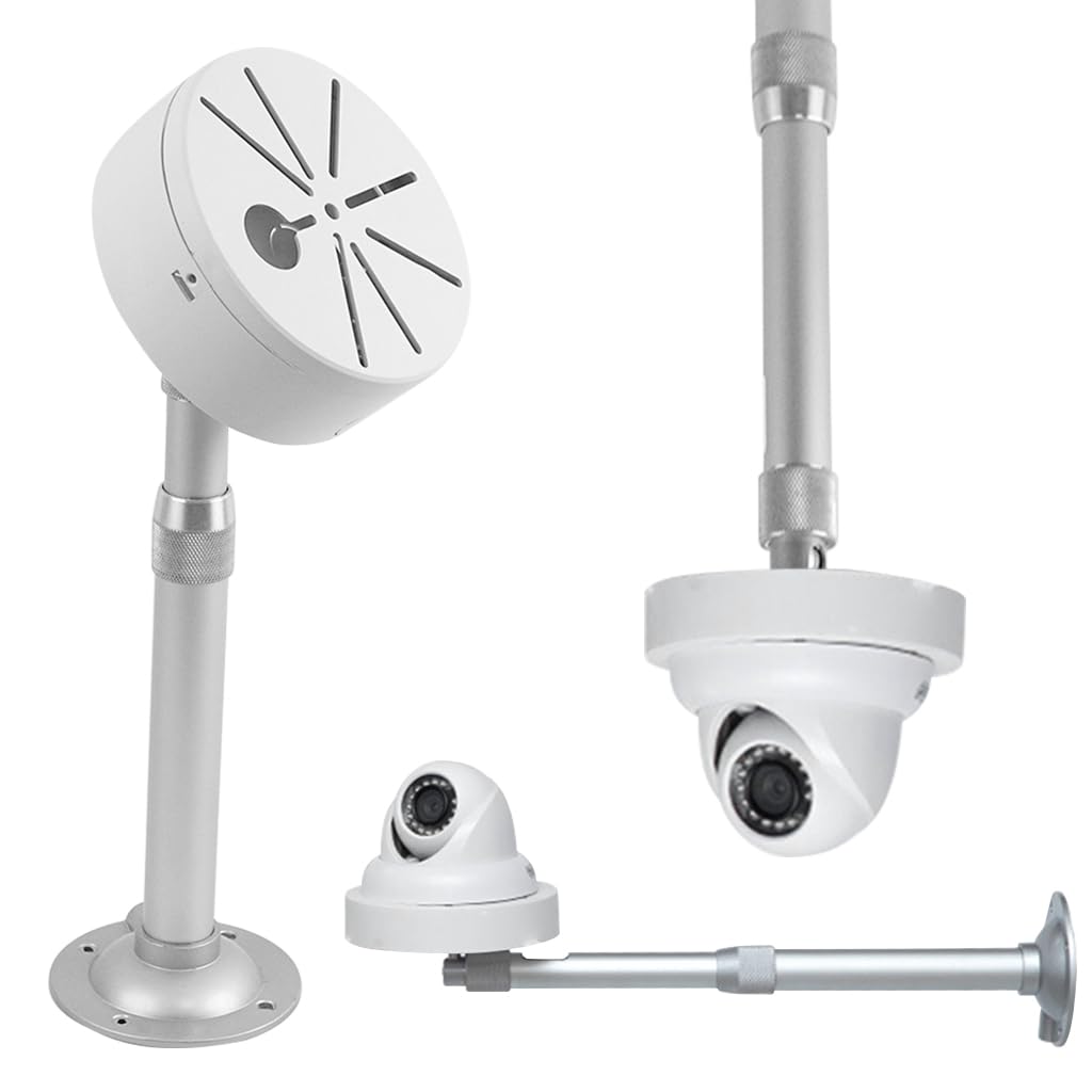 Security Camera Mount Bracelet, 7.8-15.7 Inches Telescopic Wall Mount, Aluminum Alloy Dome Camera Mount Universal Camera Wall Mounting Bracket for CCTV Security Camera/IP Camera-picture-11