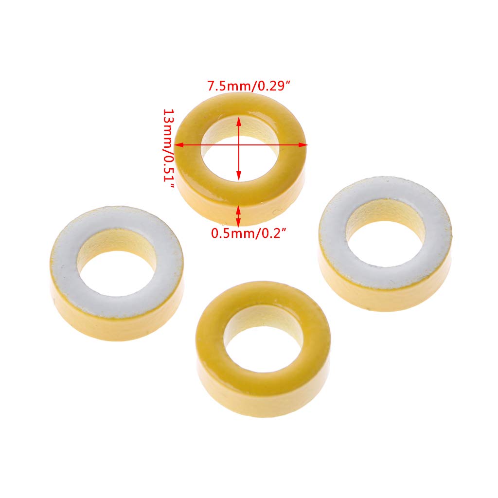 Image secondaire de BIlinli Les Anneaux 7.5mm d'identification de ferrite toroïdal de Noyau de Puissance de Fer de 50 pcs/Ensemble T50-26 de Fer pou
