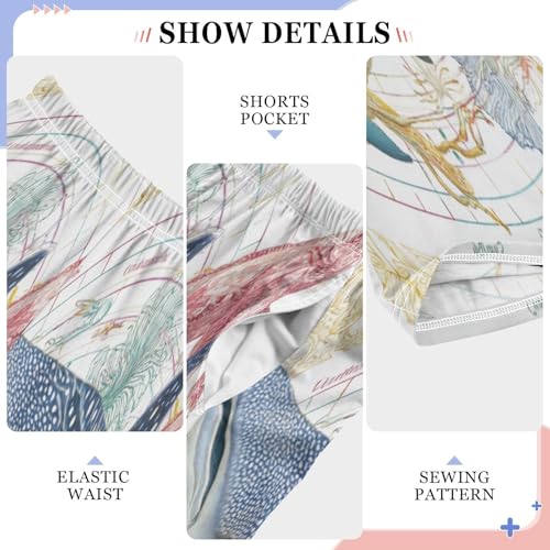 Cute Sea Creatures Pajama Lounge Pants with Pockets Sleepwear Soft Elastic Waist PJ Bottoms 6-14 Years4