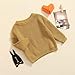 Pivanzore Baby Girl Boy Toddler Knit Sweater Cute Round Neck Long Sleeve Blouse Pullover Oversized Sweatshirt Warm Kids Tops Dark Beige
