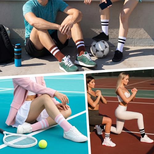 Womens Striped Crew Socks - image 2