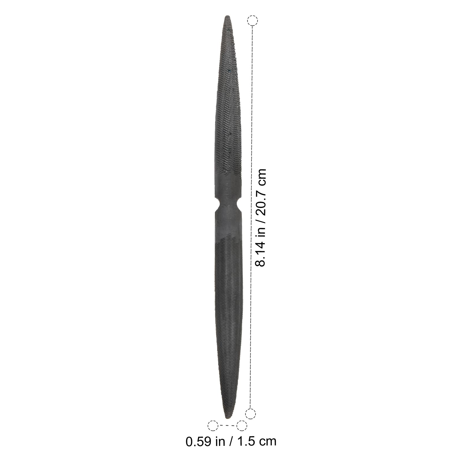 Operitacx Lima de Cera Semicircular Resistente de Doble para Modelado y Tallado Herramienta de Acero Suave Mango Ergonómico para Joyería Bricolaje y Carpintería