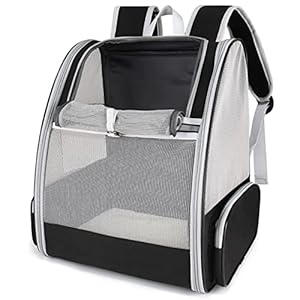 Transportin Gato Mochilas para Gatos y Perro,Bolsa para Transportar Transpirable Plegable,Mochila para Gatos y Perros Pequeños de Viaje