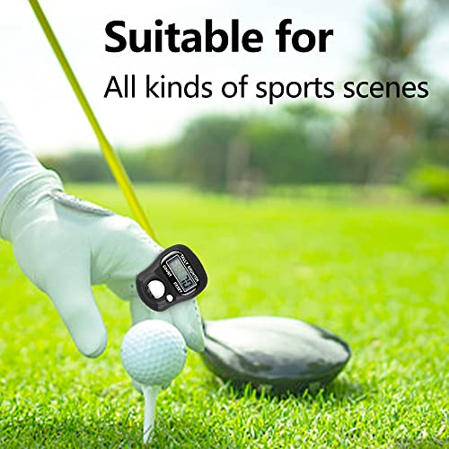 Gvolatee 5 Stück Fingerzähler, Finger Counter Clicker Reihenzähler Mini Handzähler,5 Digit LCD-Display für Inventur, Sport, Marketing, Flugzeug, Golf (Zufällige Farbe)