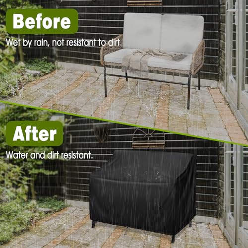 Kingling 48" W X 29" D X 36" H Outdoor Bench Covers, Patio Loveseats Cover Waterproof Bench Covers For Outdoor Furniture Glider Chair Sofa Cover thumb #5