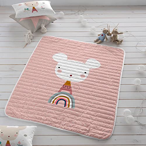 HACIENDO EL INDO Colcha bouti reversible cuna/maxicuna Susanita Rosa