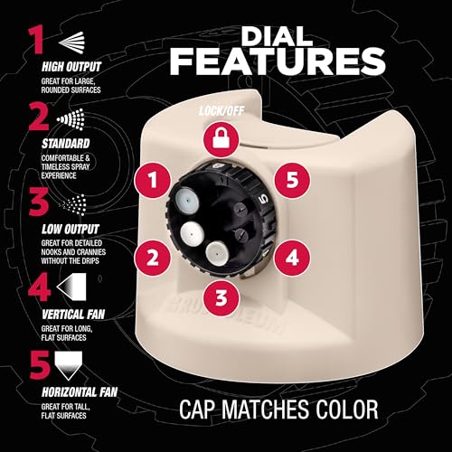 Image of Rust-Oleum Stops Rust Custom 5-in-1 Spray Paint, Matte Oat Milk White | Rust Preventive Protective Enamel, Multi Surface (Metal, Wood and More), Adjustable Dial for Better Control, Fast Dry