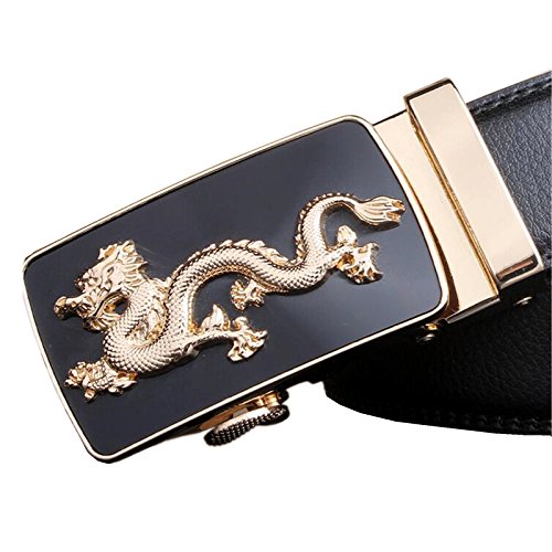Real Leather Belts For Men With Dragon Gold Ratchet Buckle Men Big-Tall 35mm Belt2