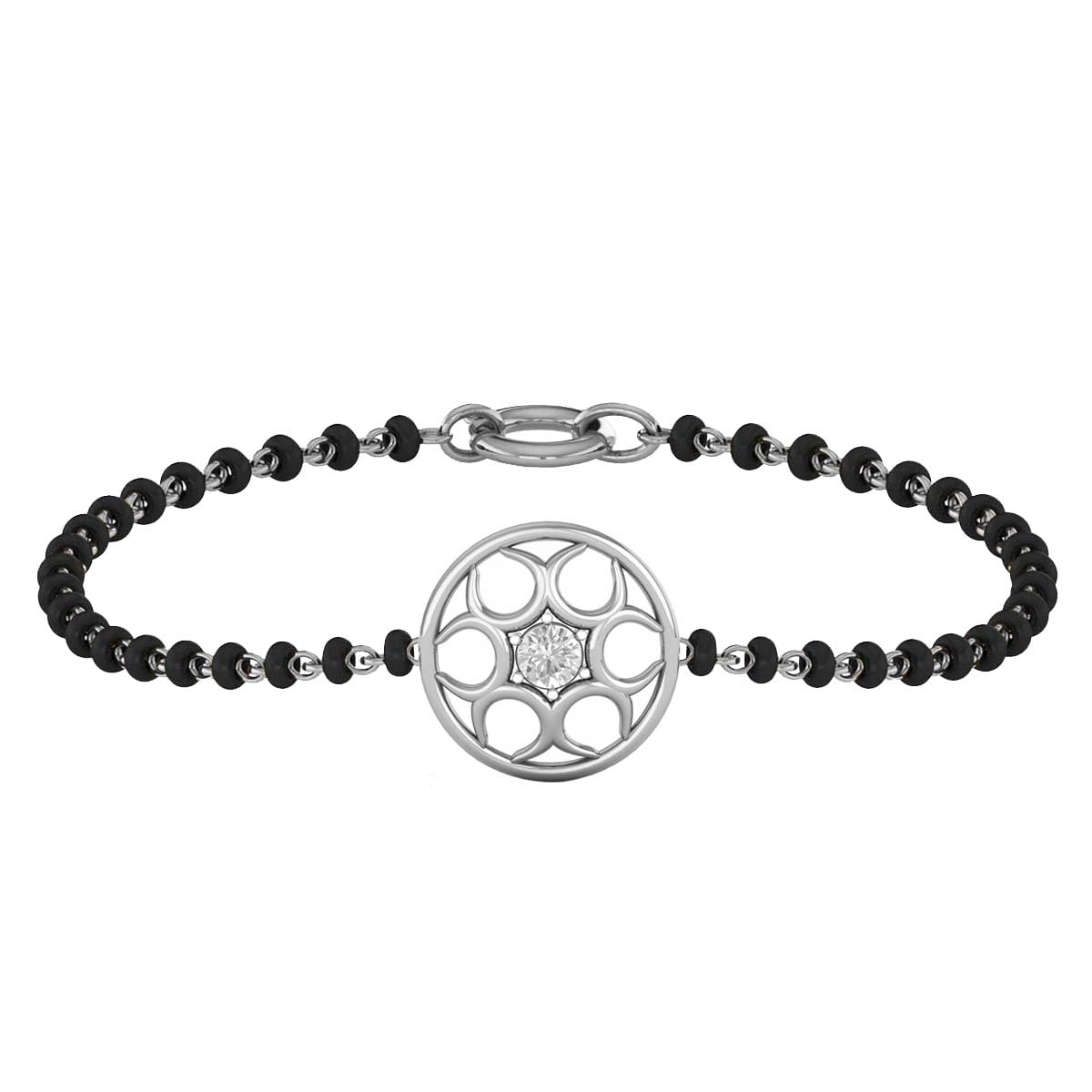 14K White Gold Diamond Bracelet for Women