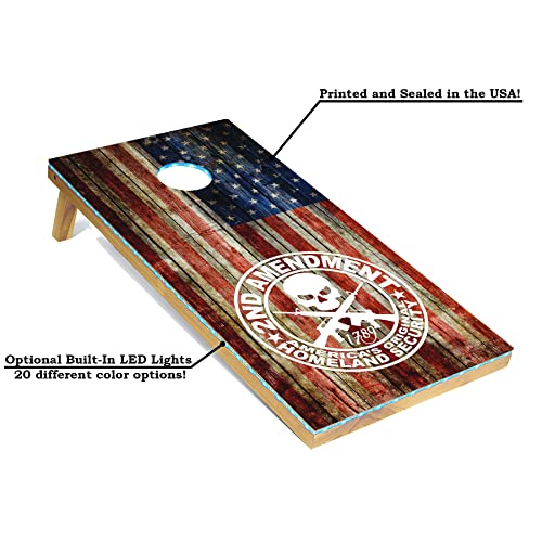 Tailgating Pros Corn Hole Board Set W/Bean Bags And Carrying Case-4'X2' Cornhole Toss - Tournament And Lightweight Options - Optional Led Lights #TOP1