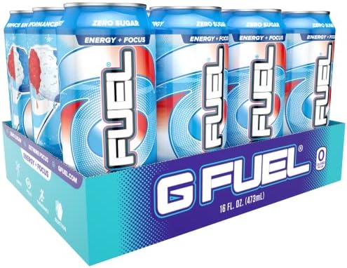 G fuel Energy Formula, 16 oz can, 12-pack case (Peach Rings)