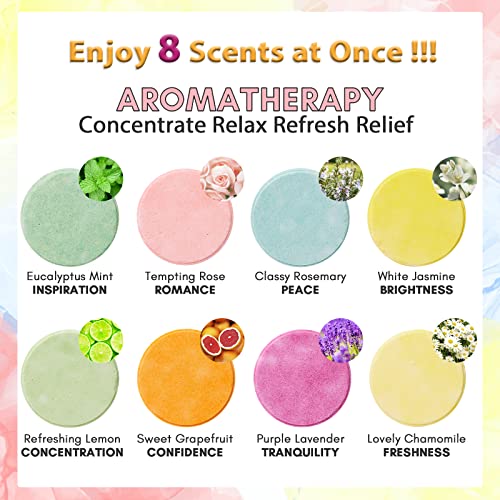 Birthday Gifts For Women Myaro, Shower Steamers Stress Relief Shower Tablets Aromatherapy 8Pcs Lavender Eucalyptus Menthol Essential Oils Self Care Relaxation Men Bath Bombs Handmade Shower Bombs Spa #TOP1