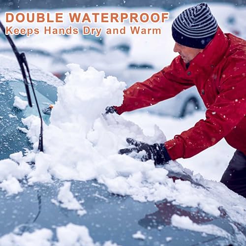 Ihuan WINTER GLOVES L Gloves For Men Women-Waterproof Running Cycling Glove thumb #3