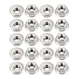 uxcell 5/16-18 Serrated Flange Hex Lock Nuts, 304 Stainless Steel, 10 Pcs