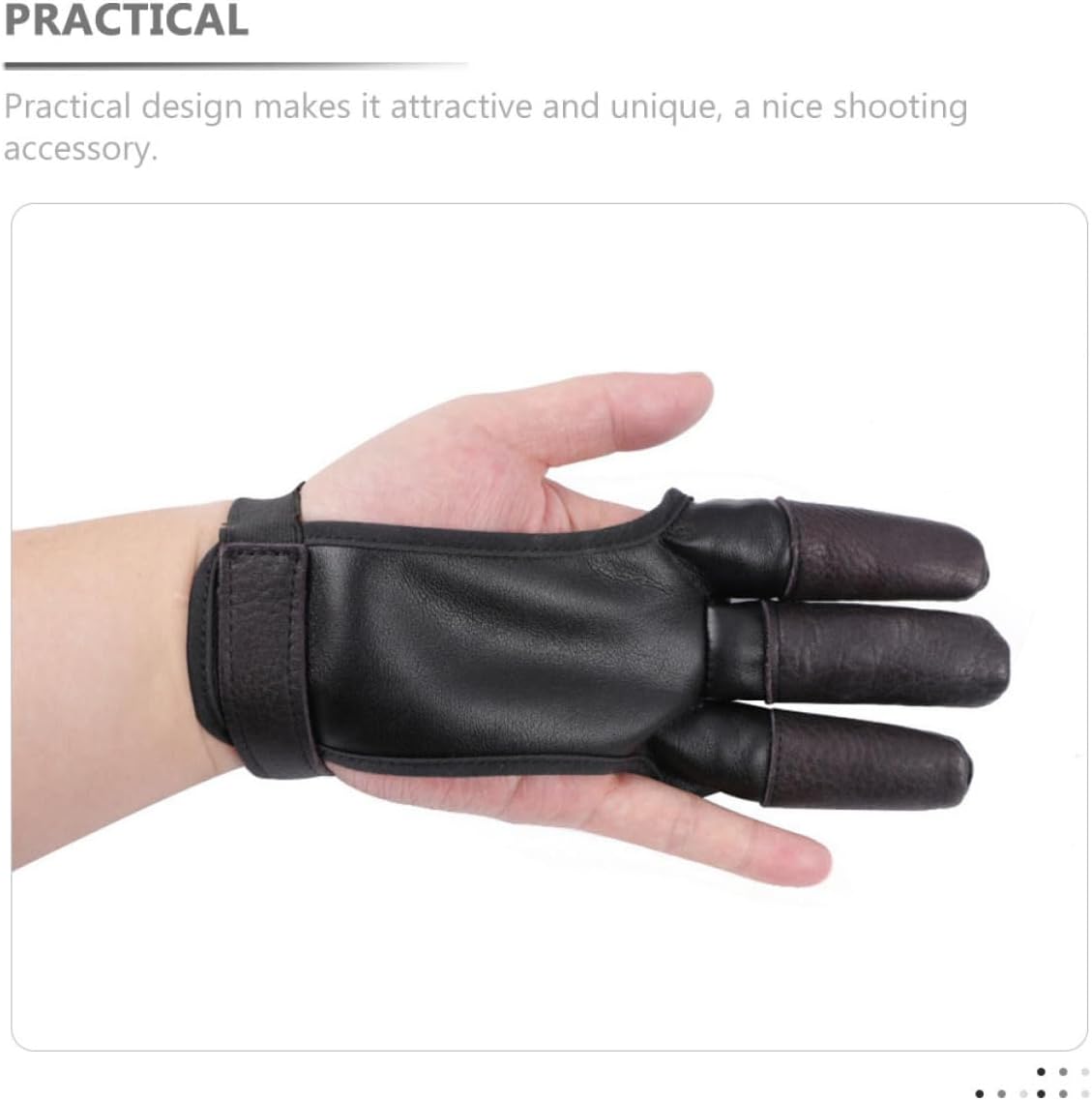 Yardwe 4pcs Archery Accessories Fingertip Protector Professional Finger Guard Portable Adjustable Glove for Youth Archery