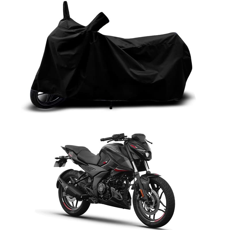 Image of 100% Scratchproof /UV-Rays /Heat Protection /Birds Dropping /Water Resistant /Dust Proof /Waterproof /Full Bike Scooty Two Wheeler Body Cover Compatible for Pulsar N250 ABS All Varients[Black]
