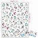 Cartoon Nail Art Stickers, Cute Animal 3D Self-Adhesive Decals Design, Unicorn Bear Dog Cat Flowers Chicken Rabbit Heart Baby Nail Decoration for Women Girls Manicure Charms Acrylic Supplies(8 Sheets)