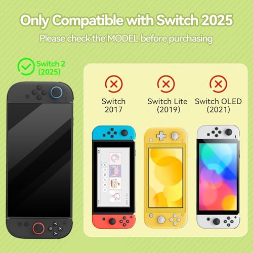 Image of GeekShare Protective Case Compatible with Switch 2, Hard PC Slim Dockable Shell Cover Designed for Switch 2025 Game Console and Joysticks Controllers - The HEI Series