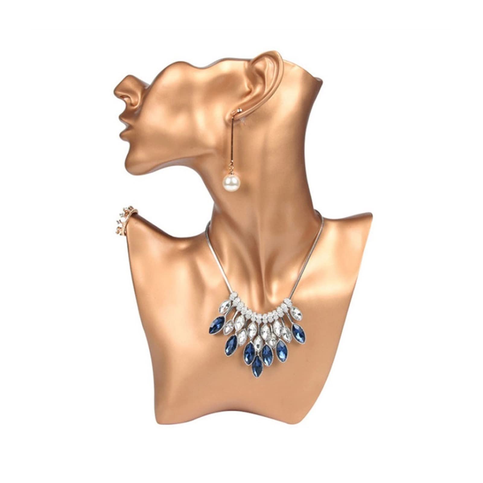 GAROEN Jewelry Display Stand Pendant Display Holders Resin H26cm Medium Side Portrait Model Earrings Ring Necklace Jewelry Display Stand Necklace D