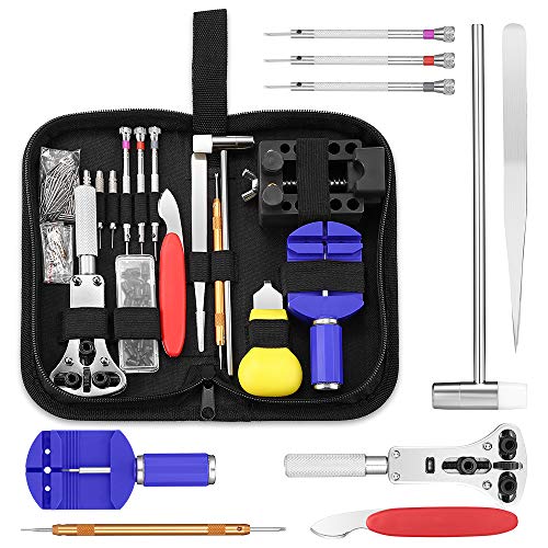 Kit 149 pcs Herramienta Reloj de Reparación, CookJoy Kit Relojero Herramientas relojero Profesional de Reparación de Relojes, Pasadores Correa Reloj, Abrir Reloj