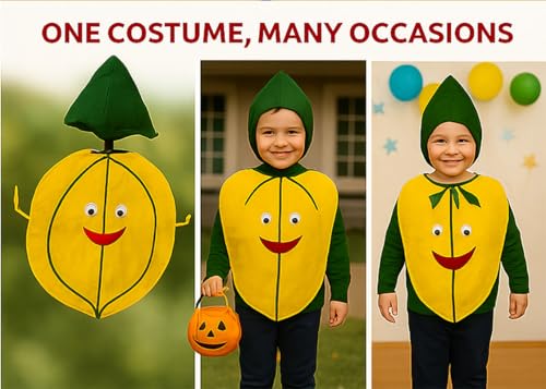 Image of FancyDressWale Fruit & Vegetable Fancy Dress Costume for Kids | Free Size 2-10 Years | School Fancy Dress, Stage Shows, Theme Parties
