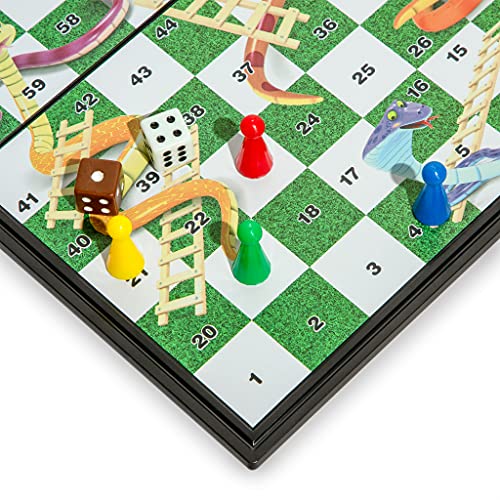 Magnetic Snakes And Ladders Board Game Set - 9.6 Inches #TOP5
