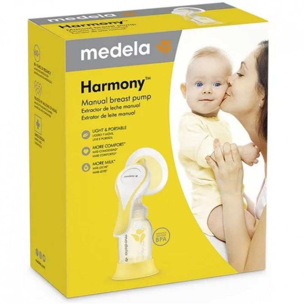 Medela Harmony Manual Breast Pump, Compact Swiss Design with PersonaFit Flex Shields and Medela's 2-Phase Expression Technology