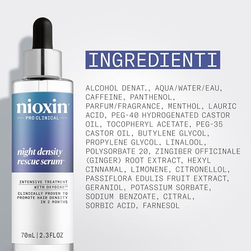 Nioxin Night Density Rescue Serum Trattamento Notte Per Capelli Che Si Diradano 70 Ml - 7