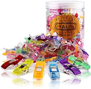Yalis 100 Pcs Premium Sewing Clips Multipurpose Sewing Accessories Quilting Supplies Crafting Tools, Assorted 9 Bright Colors