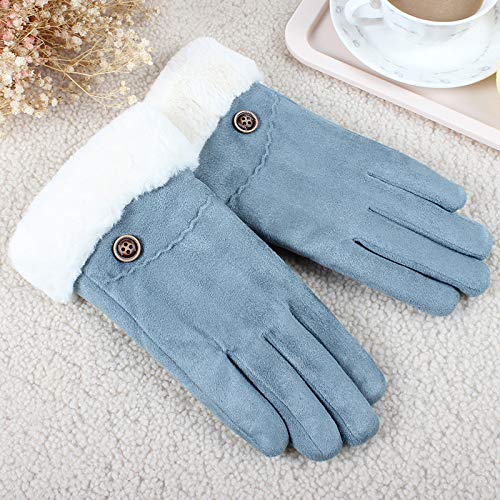 Preisvergleich Produktbild SGZBY Handschuhe Damen Wildlederhandschuhe Plus Velvet Warm Bike Touchscreen Winddicht Cold Fingers Fingerhandschuhe
