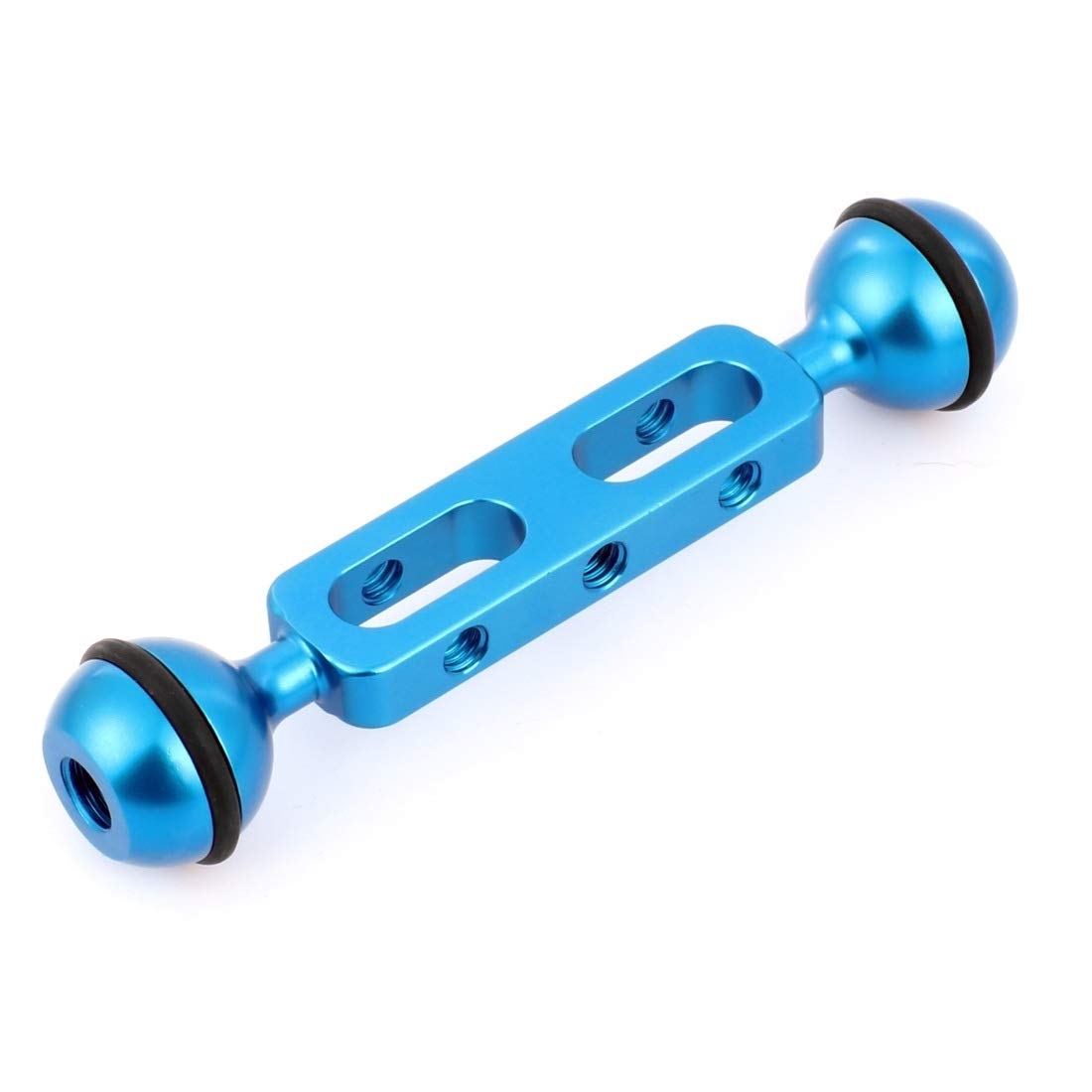 DAIQIPA Ball Clip Camera 5.1 Inch 13cm Aluminum Alloy Double Spherical Arm Spherical Diameter: 2.54cm, Suitable for Underwater Flashlight/Video Light (Color : Blue)