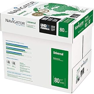Navigator Universal Carta Premium per ufficio, Formato A4, 80 gr, Confezione da 15 risme da 500 Fogli