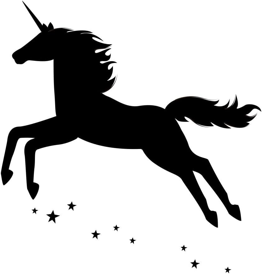 Wallmonkeys Silhouette Beautiful Magical Unicorn Wall Decal Peel and Stick Animal Graphics (36 in H x 36 in W) WM497147