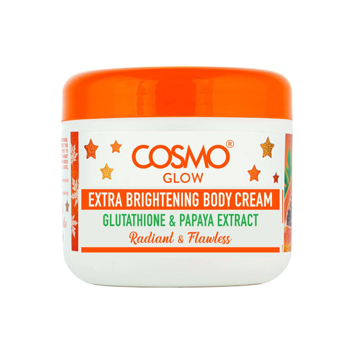 Cosmo Glow Skin Care Extra Brightening Body Cream 300ml/10.1fl.oz, Radiant, Flawless, Glutathione & Papaya Extract, Face & Body Cream, Long Hydration, Body Care, For Men & Women, All Skins Types