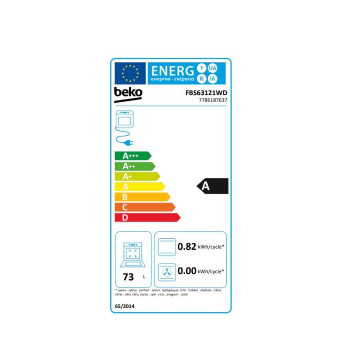 FBS63121WD - Estufa mixta (4 fuegos, 4 luces), color blanco